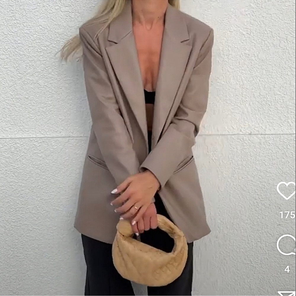 Zara Faux Leather Blazer